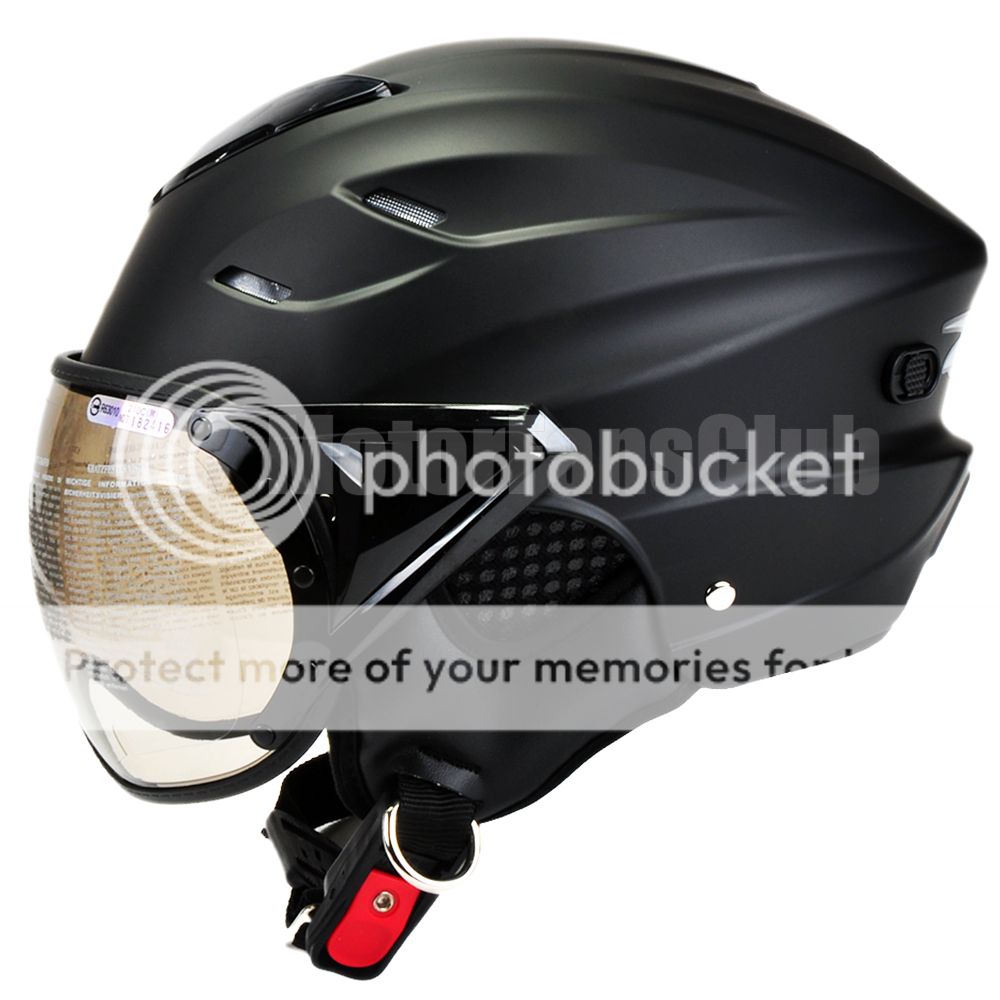 ZEUS Open Face Motorcycle Scooter Half Helmet +Visors DOT ECE Jet Pilot